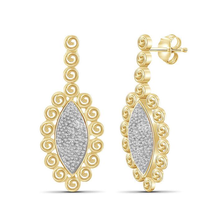 Diamond Accent White Diamond Round Earring Jackets