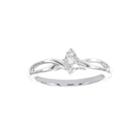 Diamond-accent Sterling Silver 3-stone Promise Ring