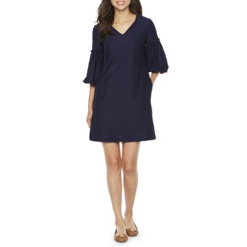 Vivi By Violet Weekend Elbow Ballon Sleeve Shift Dress