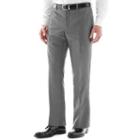 Savile Row Gray Flat-front Suit Pants - Slim