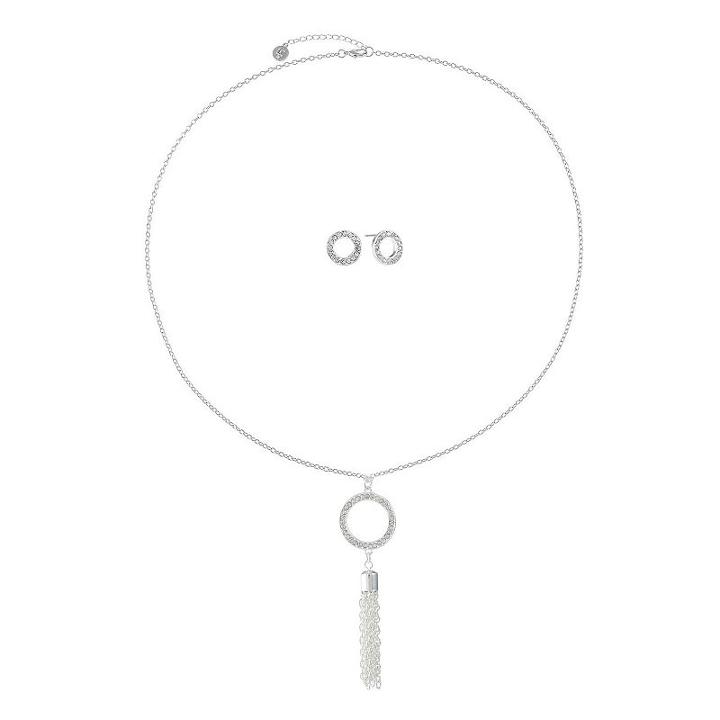 Liz Claiborne Womens 2-pack Clear Jewelry Set
