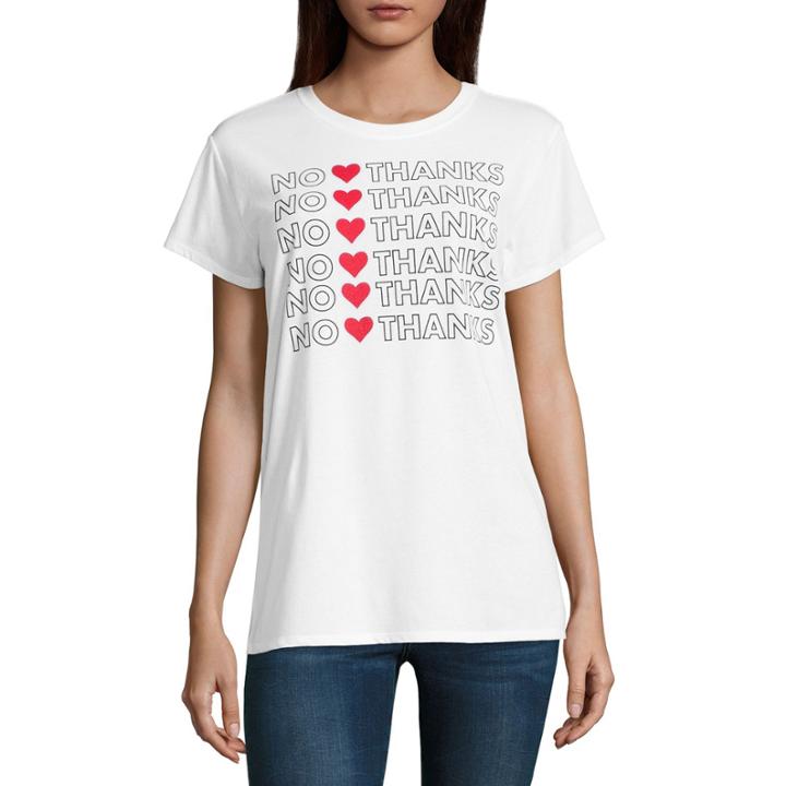 City Streets Short Sleeve No Thanks Graphic T-shirt