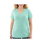 Arizona Short-sleeve V-neck T-shirt - Juniors Plus