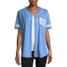 Flirtitude Stay Chill Short Sleeve Baseball Tee - Juniors