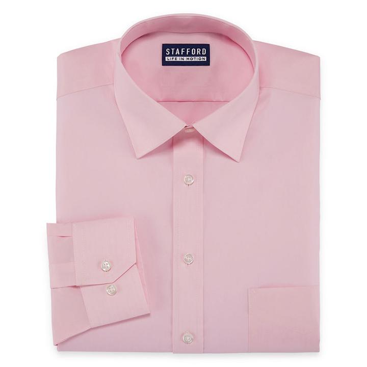 Stafford All Season Coolmax Long Sleeve Woven Dress Shirt