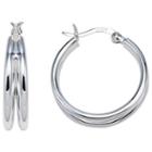 Double Hoop Earrings Sterling Silver