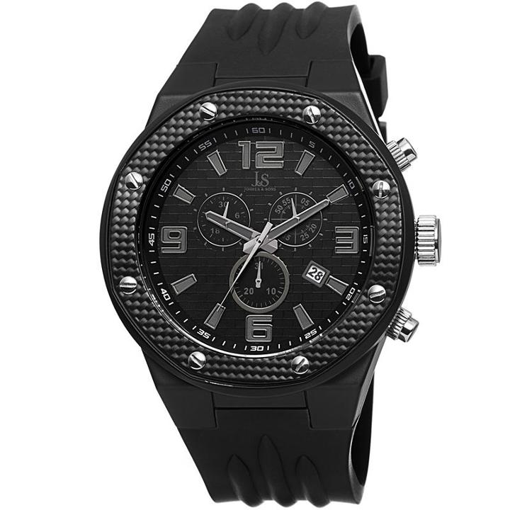 Joshua & Sons Mens Black Strap Watch-j-62bk