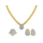 Womens 3-pc. 1/5 Ct. T.w. White Diamond Gold Over Brass Jewelry Set