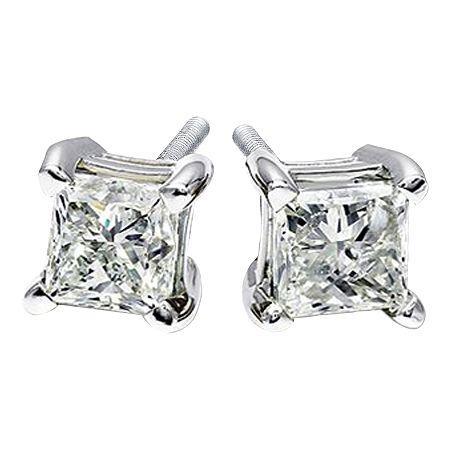 1/2 Ct. T.w. Diamond Princess-cut Stud Earrings