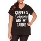 Xersion Short Sleeve V Neck Graphic T-shirt