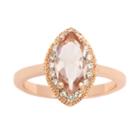 Sparkle Allure Sparkle Allure Womens Lab Created Pink Brass Cocktail Ring