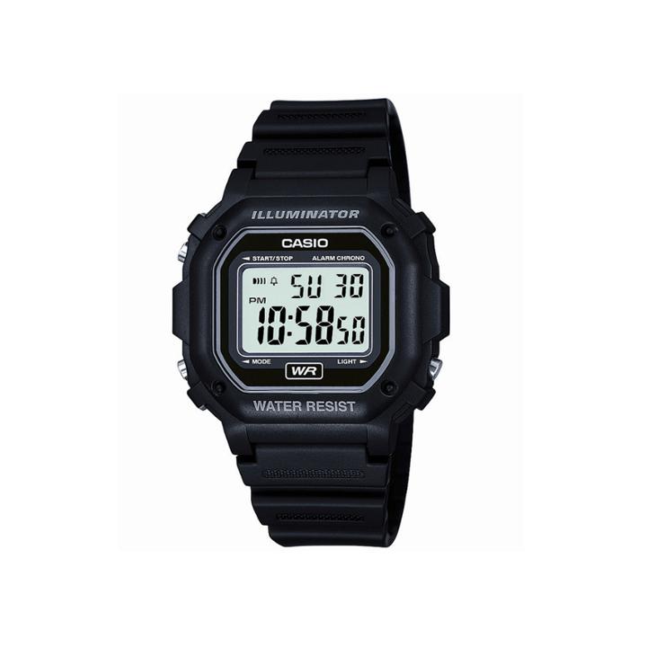 Casio Mens Black Resin Strap Square Digital Sport Watch F108wh-1aos
