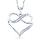 Womens Diamond Accent White Diamond Accent 10k Gold Pendant Necklace