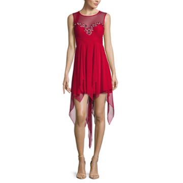 Reign On Sleeveless Embellished Illusion High-low Dress - Juniors