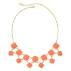 Liz Claiborne Orange Stone Gold-tone Collar Necklace