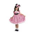 Clubhouse Minnie Mouse Pink Minnie Glow In The Dark Dot Dress Size 4-6x