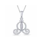 Enchanted By Disney 1/5 C.t.t.w. Diamond Cinderella Carriage Pendant Necklace In Sterling Silver