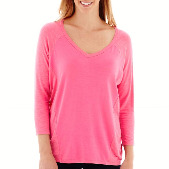 Stylus&trade; 3/4-sleeve Raglan T-shirt - Tall