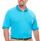 Claiborne Short Sleeve Solid Polo Shirt Big And Tall
