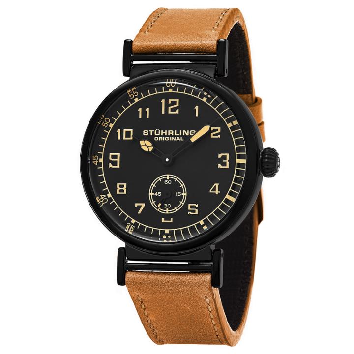 Stuhrling Mens Brown Strap Watch-sp16249