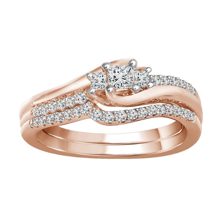 Womens 3/8 Ct. T.w. Genuine White Diamond 10k Gold Engagement Ring