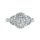 Womens 1 Ct. T.w. Round White Diamond 10k Gold Engagement Ring