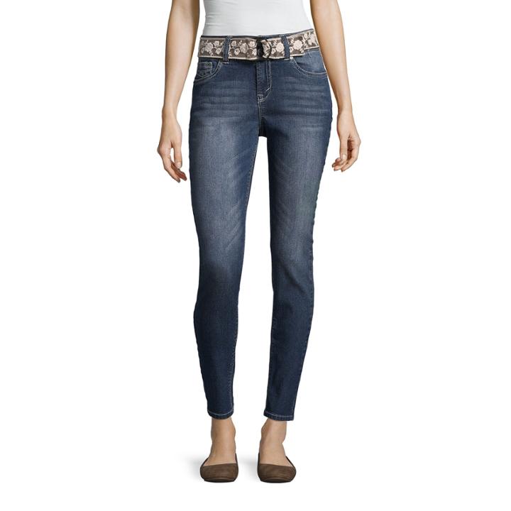Wallflower Belted Skinny Fit Jean-juniors