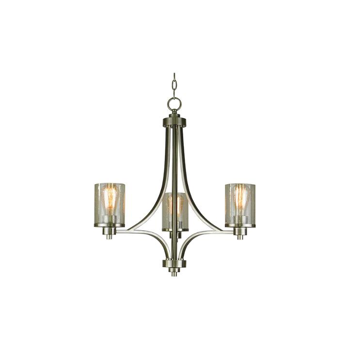 Iris 3-light Silver Chandelier
