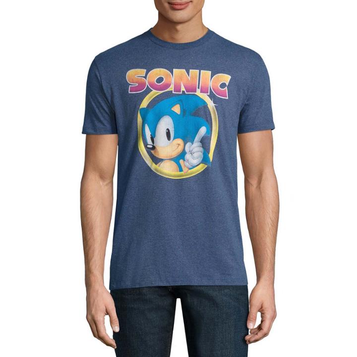 Sonic In Circle Short-sleeve Graphic T-shirt