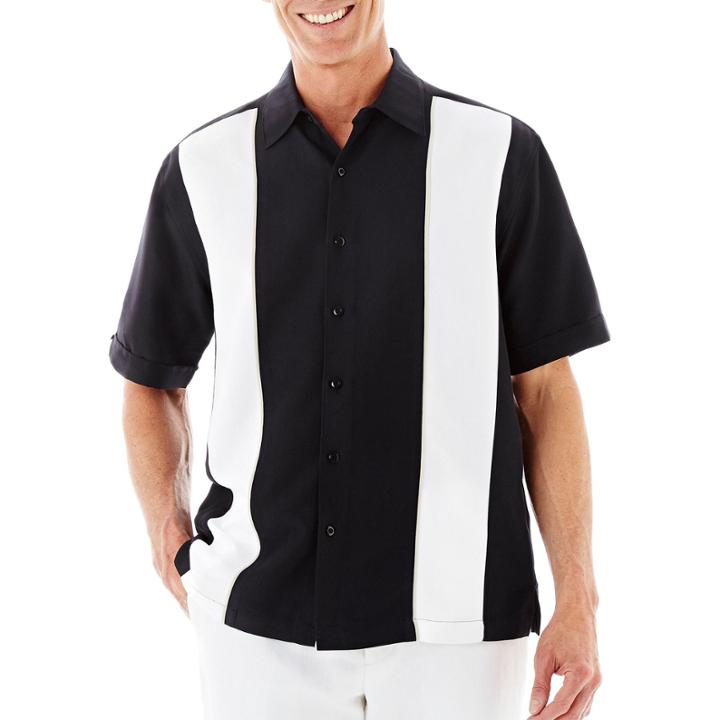 The Havanera Co. Short-sleeve Panel Insert Shirt