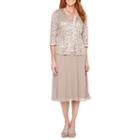 R & M Richards 3/4 Sleeve Jacket Stretch Fabric Dress