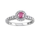 1/2 Ct. T.w. White And Color-enhanced Pink Diamond Ring