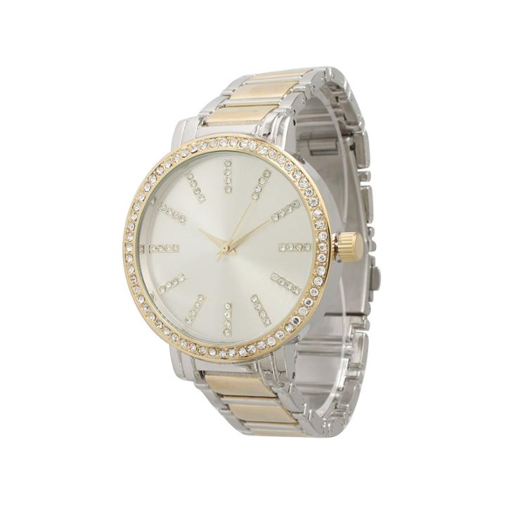 Olivia Pratt Womens Two Tone Bangle Watch-15267twotone