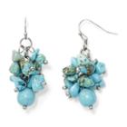 Aris By Treska Simulated Turquoise Nugget Cluster Earrings