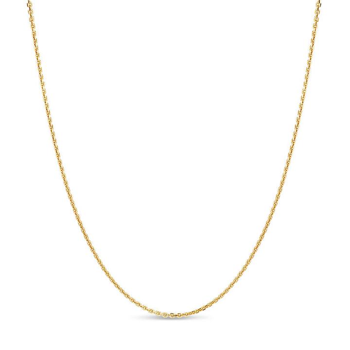 Made In Italy 18k Gold Over Silver Solid Anchor 20 Inch Chain Necklace