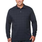 Van Heusen Long Sleeve Grid Melange Polo Shirt Big And Tall