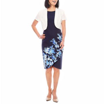Maya Brooke Short Sleeve Jacket Dress