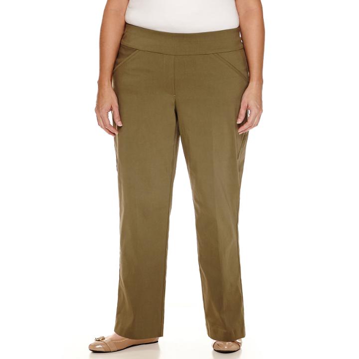 Alfred Dunner Cactus Ranch Solid Medium Pant Plus
