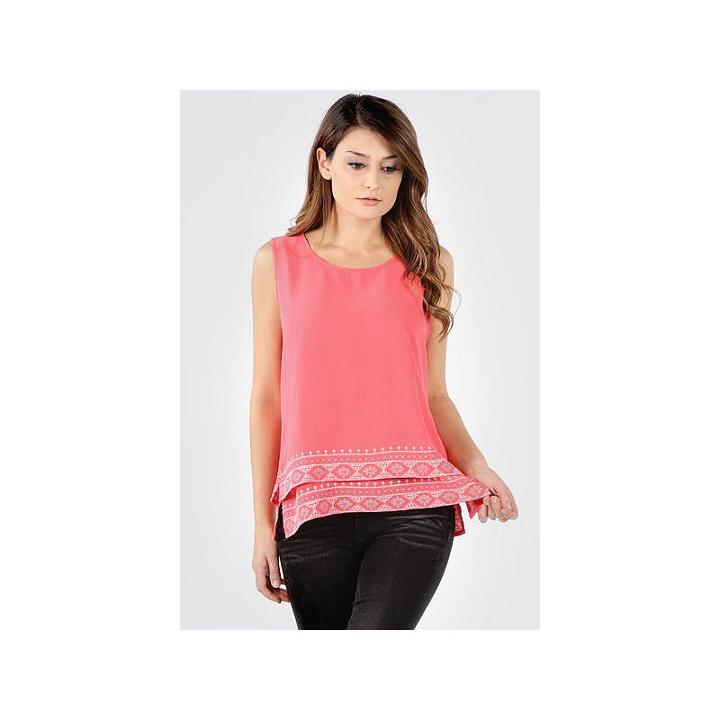 Embroidered Hem Tank
