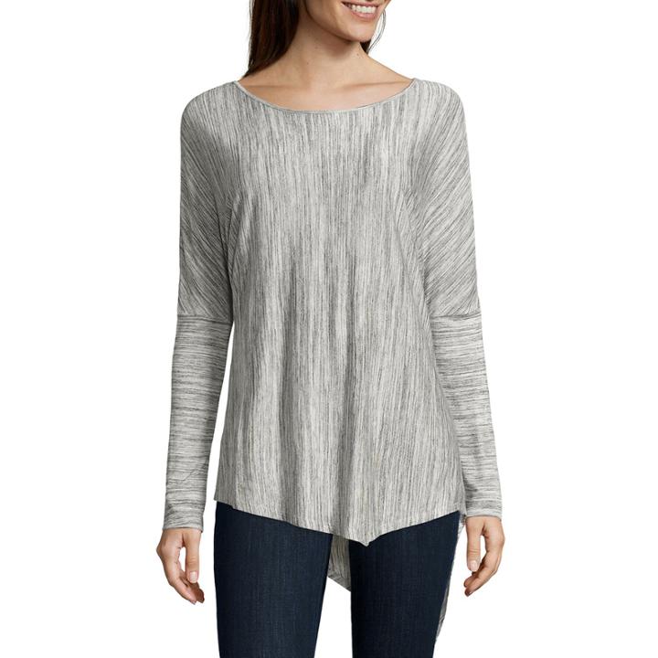 Belle + Sky Asymmetric Solid Knit Top