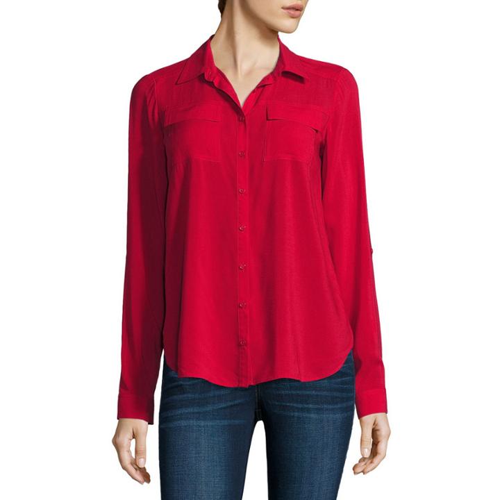 A.n.a 3/4 Sleeve Rayon Blouse