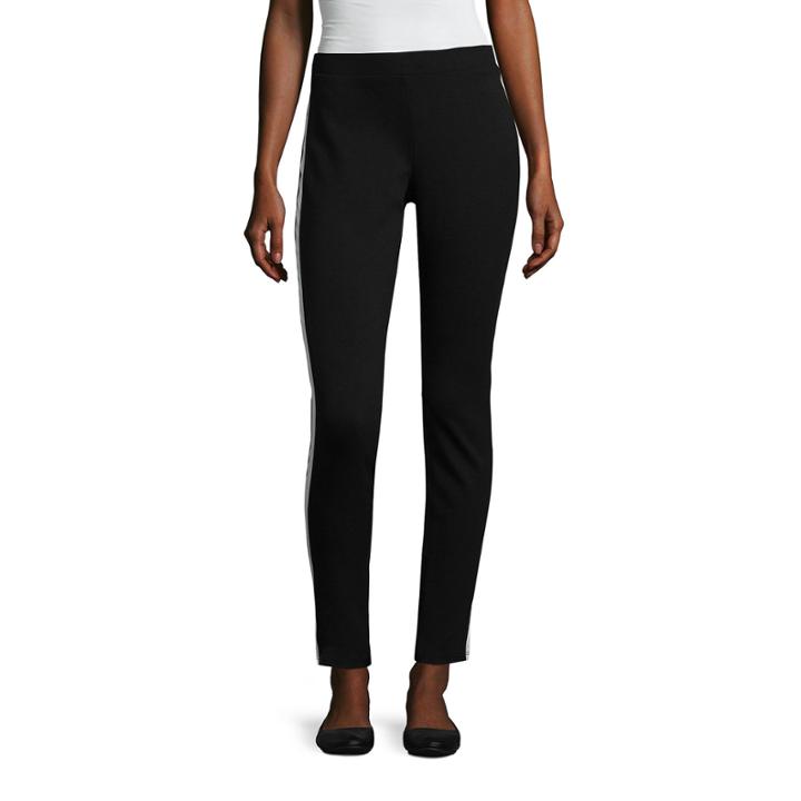 Mixit Ponte Leggings With Tuxedo Stripe