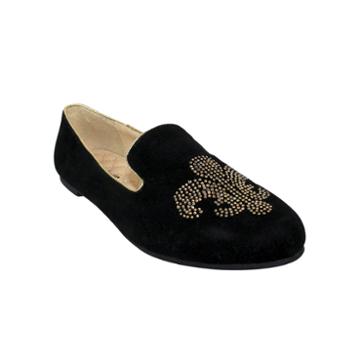 Fleur-de-lis Quilted Smoking Shoes