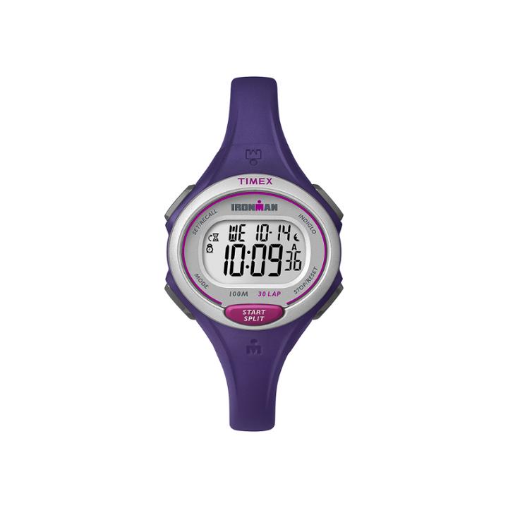 Timex Womens Ironman 30 Lap Purple Silicone Strap Digital Watch