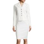R & K Originals Long-sleeve Four-button Textured Jacket And Skirt Suit
