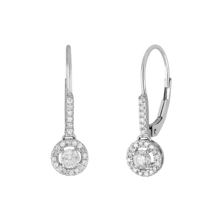 1 Ct. T.w. Diamond 10k White Gold Drop Earrings