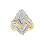 1 Ct. T.w. Diamond 10k Yellow Gold Marquise-shaped Cocktail Ring