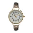 Olivia Pratt Womens Brown Strap Watch-513990bronze