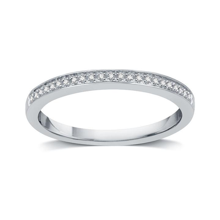 I Said Yes Womens Genuine Diamond Accent Platinaire Wedding Band