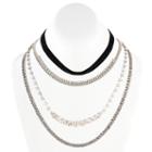 Decree Womens Clear Round Choker Necklace